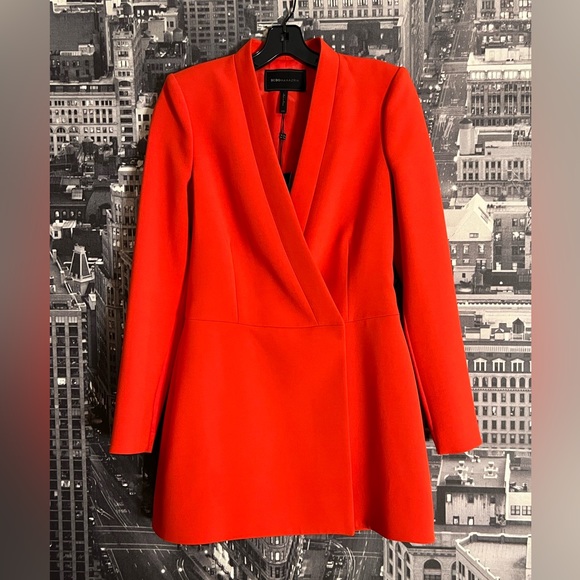 BCBGMaxAzria Waleska Jacket Dress in Bright Poppy - Picture 1 of 4